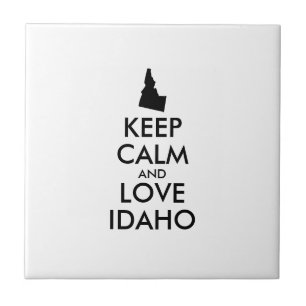 Customisable KEEP CALM and LOVE IDAHO Tile