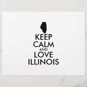 Customisable KEEP CALM and LOVE ILLINOIS Flyer