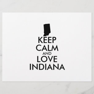 Customisable KEEP CALM and LOVE INDIANA Flyer