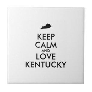 Customisable KEEP CALM and LOVE KENTUCKY Tile