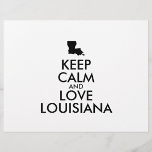 Customisable KEEP CALM and LOVE LOUISIANA Flyer