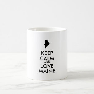 Customisable KEEP CALM and LOVE MAINE Coffee Mug