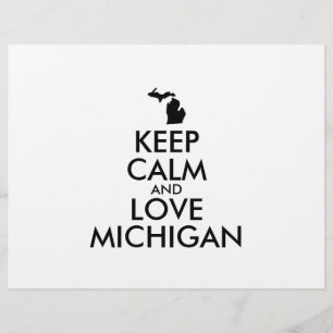 Customisable KEEP CALM and LOVE MICHIGAN Flyer