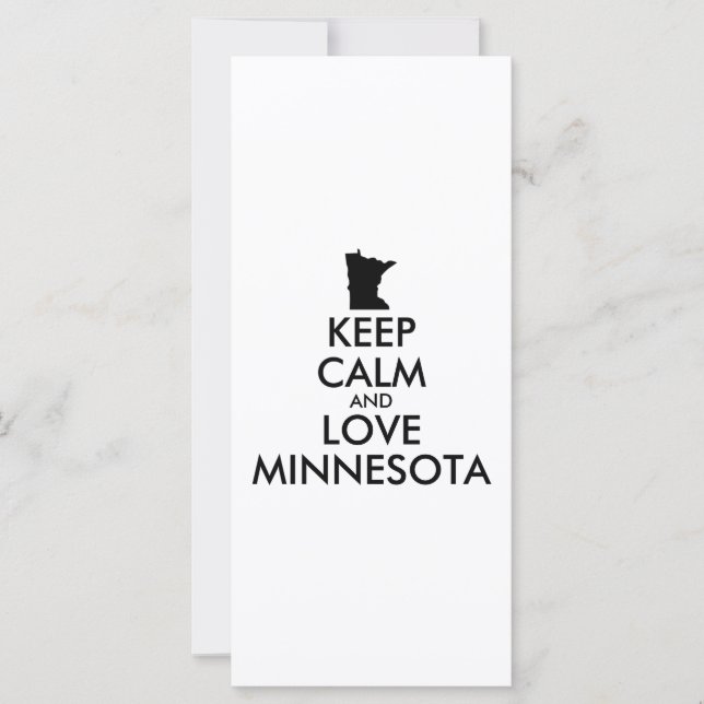 Customisable KEEP CALM and LOVE MINNESOTA (Front)