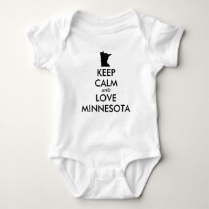 Customisable KEEP CALM and LOVE MINNESOTA Baby Bodysuit