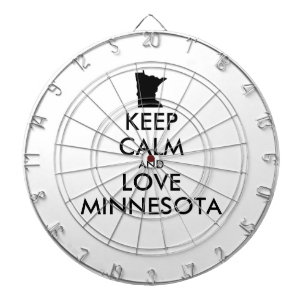 Customisable KEEP CALM and LOVE MINNESOTA Dartboard
