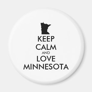 Customisable KEEP CALM and LOVE MINNESOTA Magnet