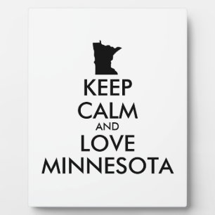Customisable KEEP CALM and LOVE MINNESOTA Plaque