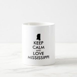 Customisable KEEP CALM and LOVE MISSISSIPPI Coffee Mug