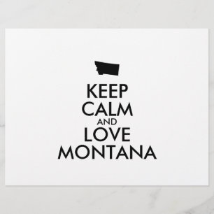 Customisable KEEP CALM and LOVE MONTANA Flyer