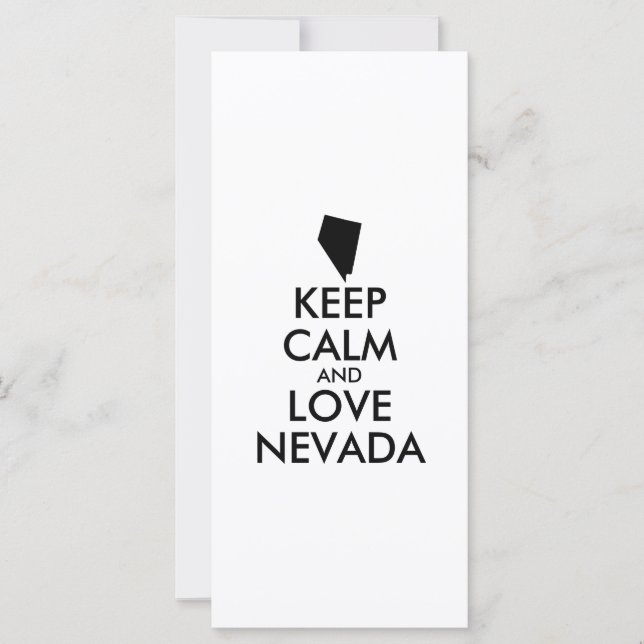 Customisable KEEP CALM and LOVE NEVADA (Front)