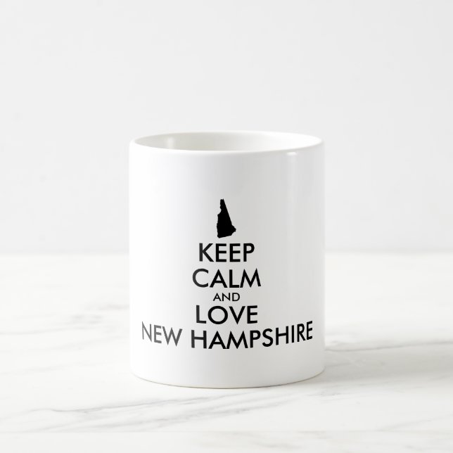Customisable KEEP CALM and LOVE NEW HAMPSHIRE Coffee Mug (Center)