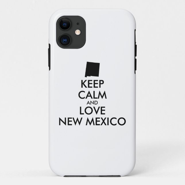 Customisable KEEP CALM and LOVE NEW MEXICO Case-Mate iPhone Case (Back)