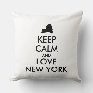 Customisable KEEP CALM and LOVE NEW YORK Cushion