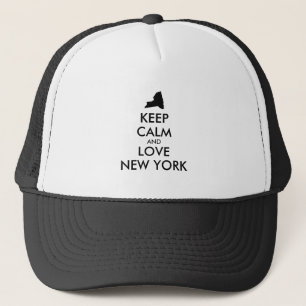 Customisable KEEP CALM and LOVE NEW YORK Trucker Hat