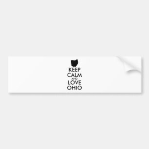 Customisable KEEP CALM and LOVE OHIO Bumper Sticker