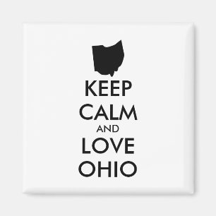 Customisable KEEP CALM and LOVE OHIO Magnet