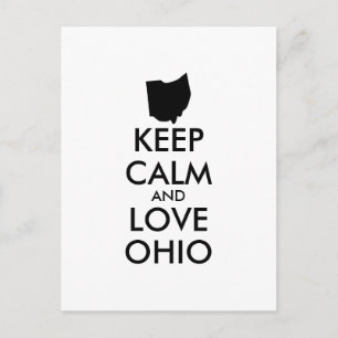 Customisable KEEP CALM and LOVE OHIO Postcard