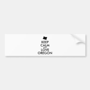 Customisable KEEP CALM and LOVE OREGON Bumper Sticker