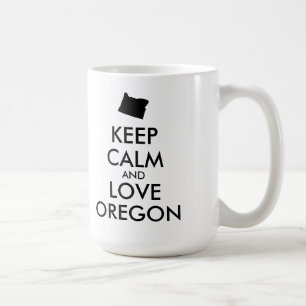 Customisable KEEP CALM and LOVE OREGON Coffee Mug