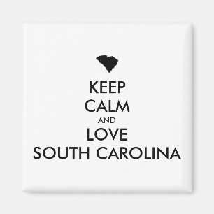 Customisable KEEP CALM and LOVE SOUTH CAROLINA Magnet