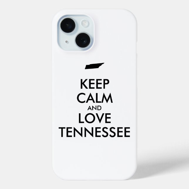 Customisable KEEP CALM and LOVE TENNESSEE Case-Mate iPhone Case (Back)