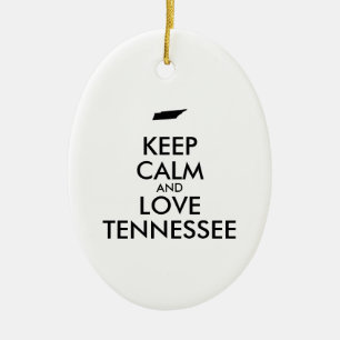 Customisable KEEP CALM and LOVE TENNESSEE Ceramic Tree Decoration