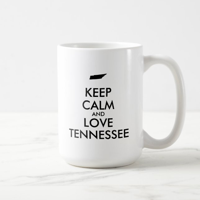 Customisable KEEP CALM and LOVE TENNESSEE Coffee Mug (Right)