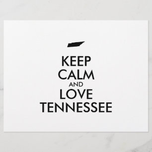 Customisable KEEP CALM and LOVE TENNESSEE Flyer