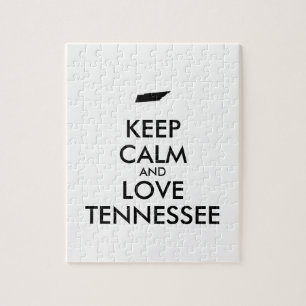 Customisable KEEP CALM and LOVE TENNESSEE Jigsaw Puzzle