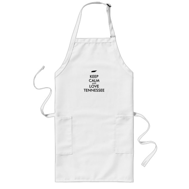 Customisable KEEP CALM and LOVE TENNESSEE Long Apron (Front)