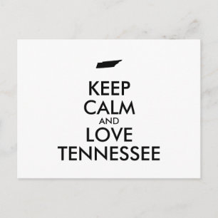 Customisable KEEP CALM and LOVE TENNESSEE Postcard