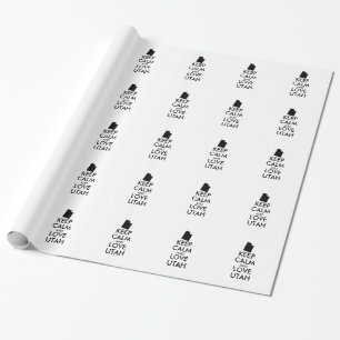 Customisable KEEP CALM and LOVE UTAH Wrapping Paper