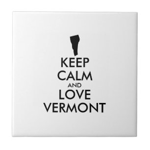 Customisable KEEP CALM and LOVE VERMONT Tile