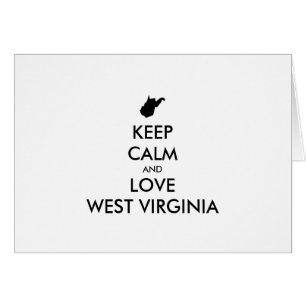 Customisable KEEP CALM and LOVE WEST VIRGINIA