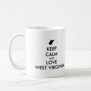Customisable KEEP CALM and LOVE WEST VIRGINIA Coffee Mug