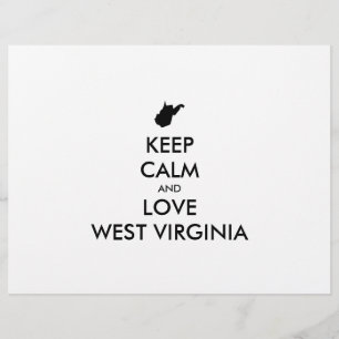 Customisable KEEP CALM and LOVE WEST VIRGINIA Flyer