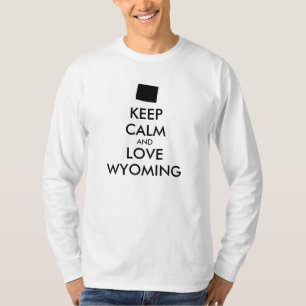Customisable KEEP CALM and LOVE WYOMING T-Shirt