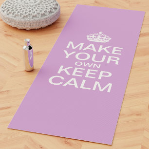 Customisable Keep Calm Quote Yoga Mat