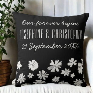 Customisable keepsake wedding housewarming script  cushion