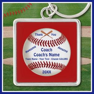 Customisable Keychains, Baseball Coach Thank You, Key Ring