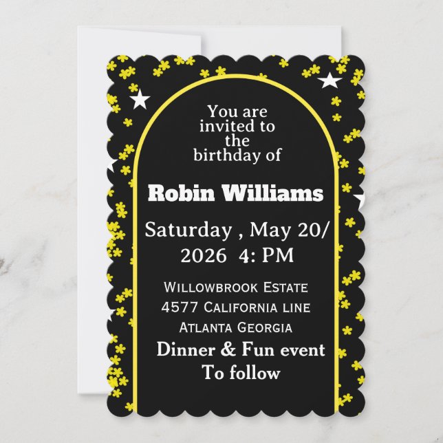 Customisable Kids Birthday Invitation | Editable  (Front)