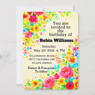 Customisable Kids Birthday Invitation   Editable 