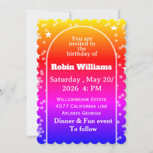 Customisable Kids Birthday Invitation Editable