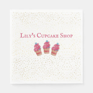 Customisable Kid's Cupcake Shop Napkin