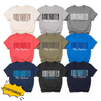 Customisable Kindergarten Teacher Shirt