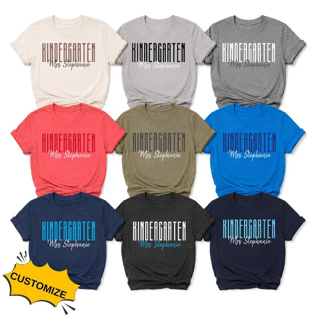 Customisable Kindergarten Teacher Shirt (Creator Uploaded)