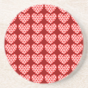 Customisable Kissy Lips Hearts Coaster