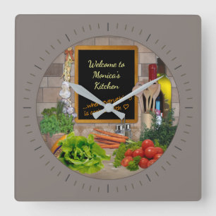 (Customisable) Kitchen Clock with your Name