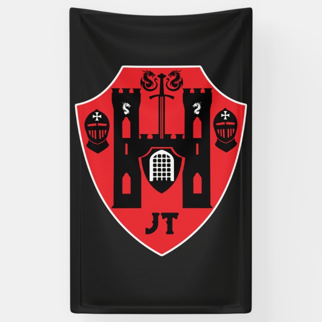 Customisable Knights Shield Banner (Vertical)